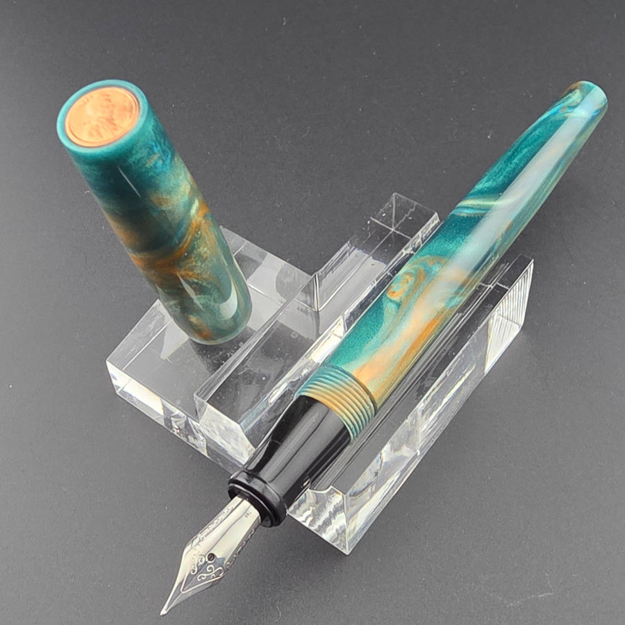 "Mountain Meadows" - Freedom Convertible Fountain Pen - DaveDollarCustomPens