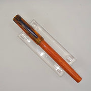 "Orange & Black Acrylic and Tripple - Orange" - Mercury Convertible Fountain Pen / Rollerball with clip - DaveDollarCustomPens