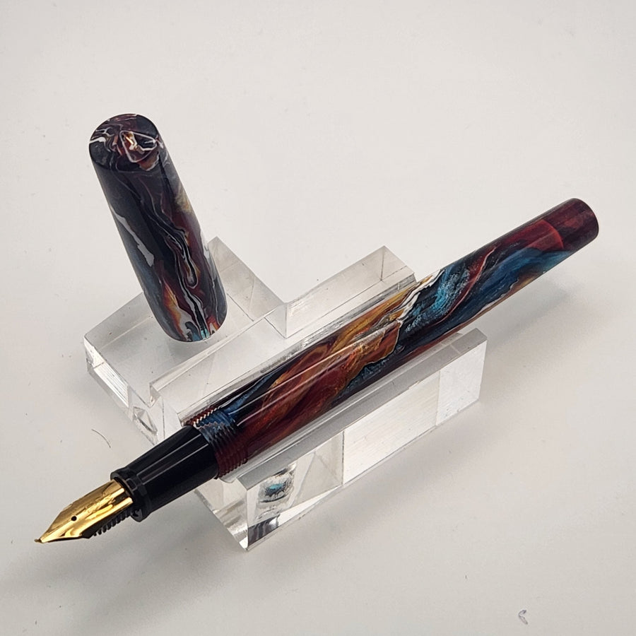"Painted Desert" - Fude Freedom fountain pen - DaveDollarCustomPens
