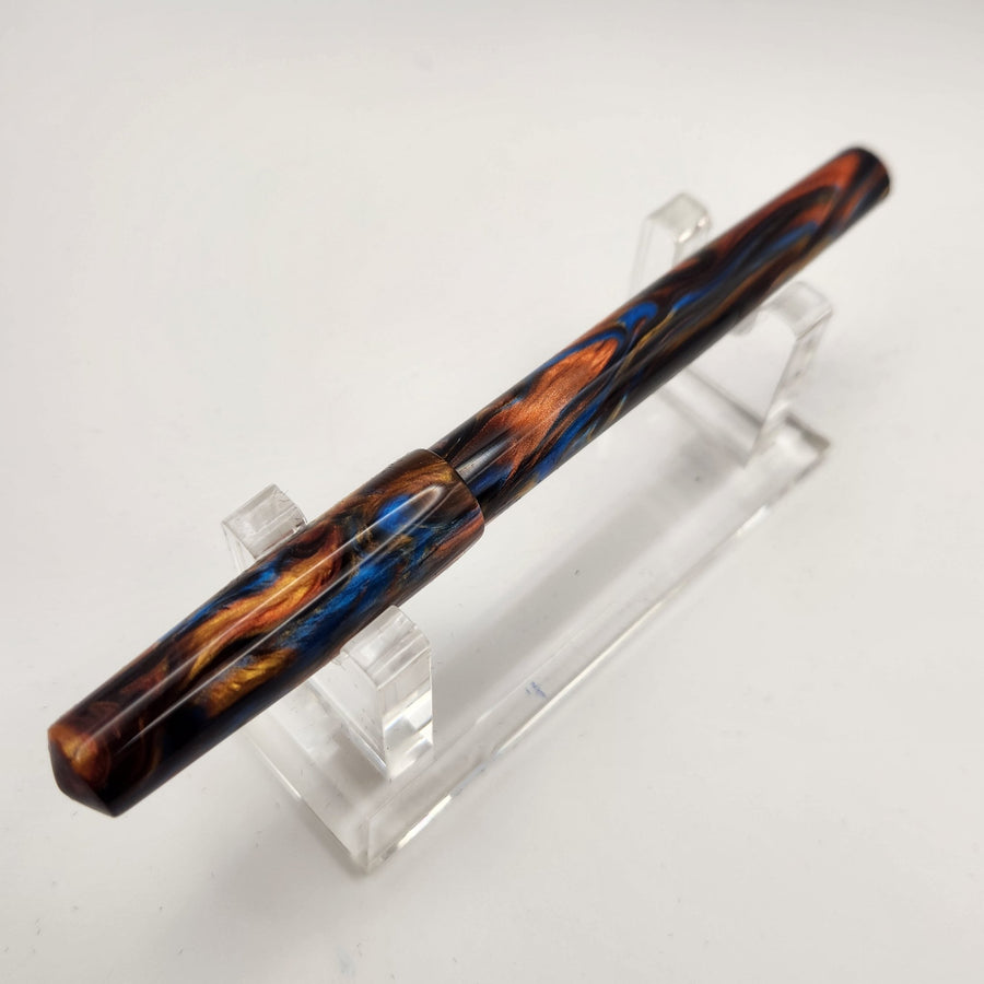 "Peacock Springs" - Fude Freedom fountain pen - DaveDollarCustomPens