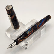 “Peacock Springs” - Mercury Convertible Pocket Fountain Pen / Rollerball with clip - DaveDollarCustomPens