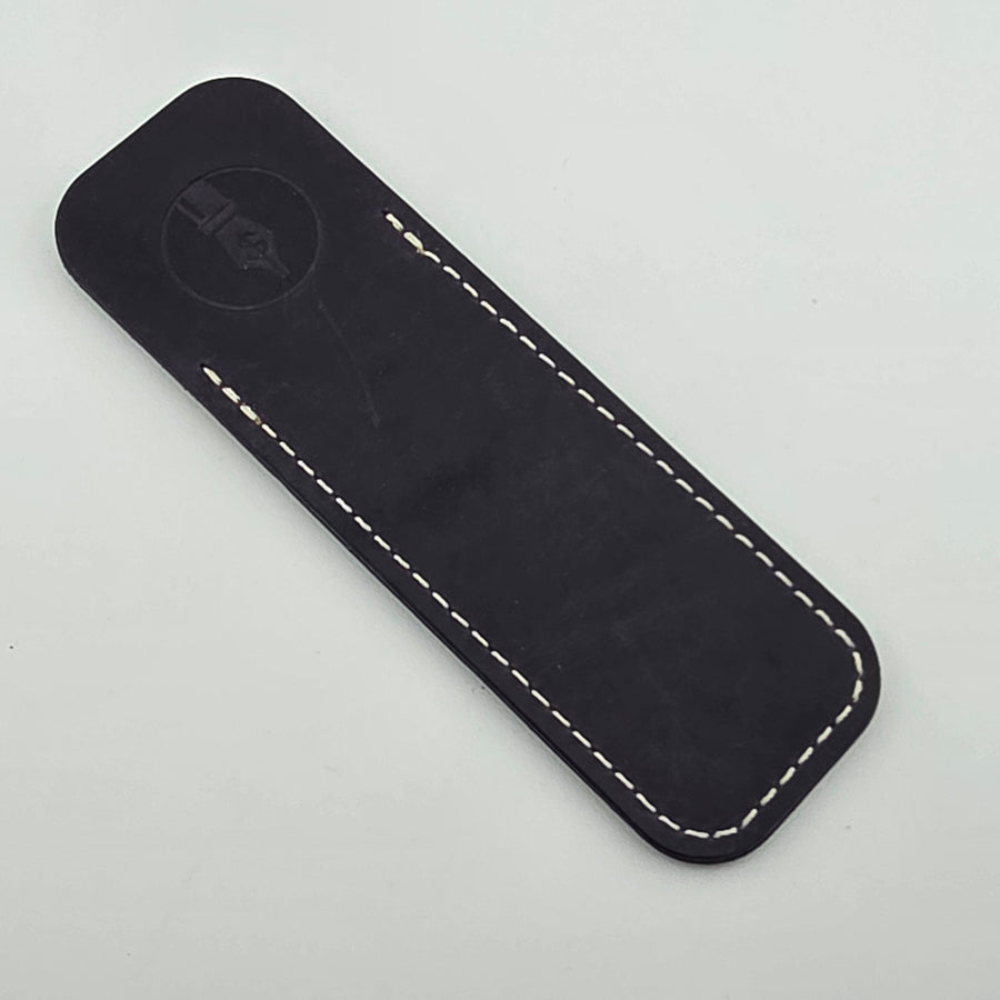 Pocket Pen Length - Wildberry Glossy Leather Pen Sleeve - DaveDollarCustomPens