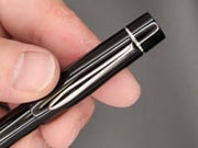 Mercury Pocket Fountain Pen - Black Ebonite with clip