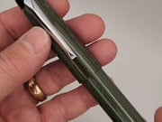 Liberty Fountain Pen - Pale Green & Black Ebonite with Clip and #8 Nib