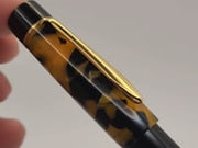 Mercury Convertible Fountain Pen / Rollerball - Conway Honey Noir and Ebonite with clip