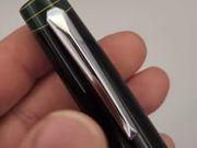 Liberty Fountain Pen - Handmade and Black Ebonite #8 Nib Clip