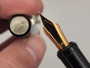 Mercury Convertible Fountain Pen / Rollerball - Jaguar Ebonite and Lizard Skin with clip