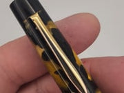 "Honey Noir & Black" Mercury Convertible Fountain Pen / Rollerball with clip