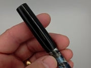 "Blue & Silver Crushed Cellulose Acetate" - Mercury Convertible Fountain Pen / Rollerball