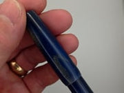 "Blue with Gold Ribbons" - Fude Freedom fountain pen body