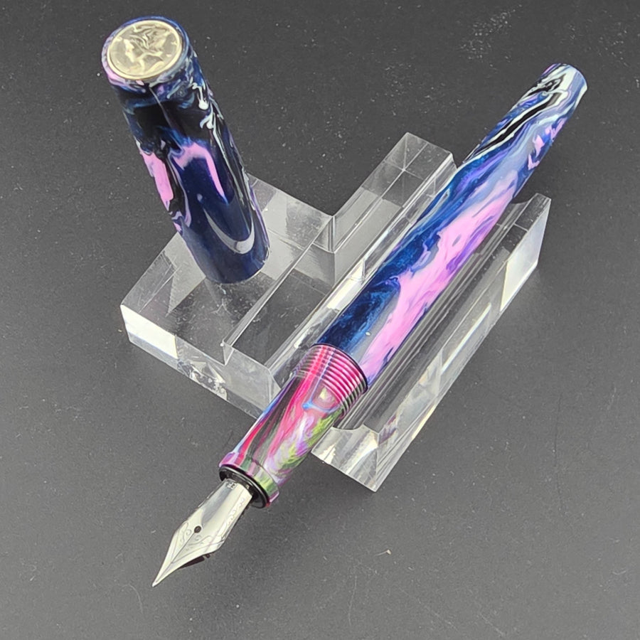 "Purple Storm" - Mercury Convertible Fountain Pen / Rollerball - DaveDollarCustomPens
