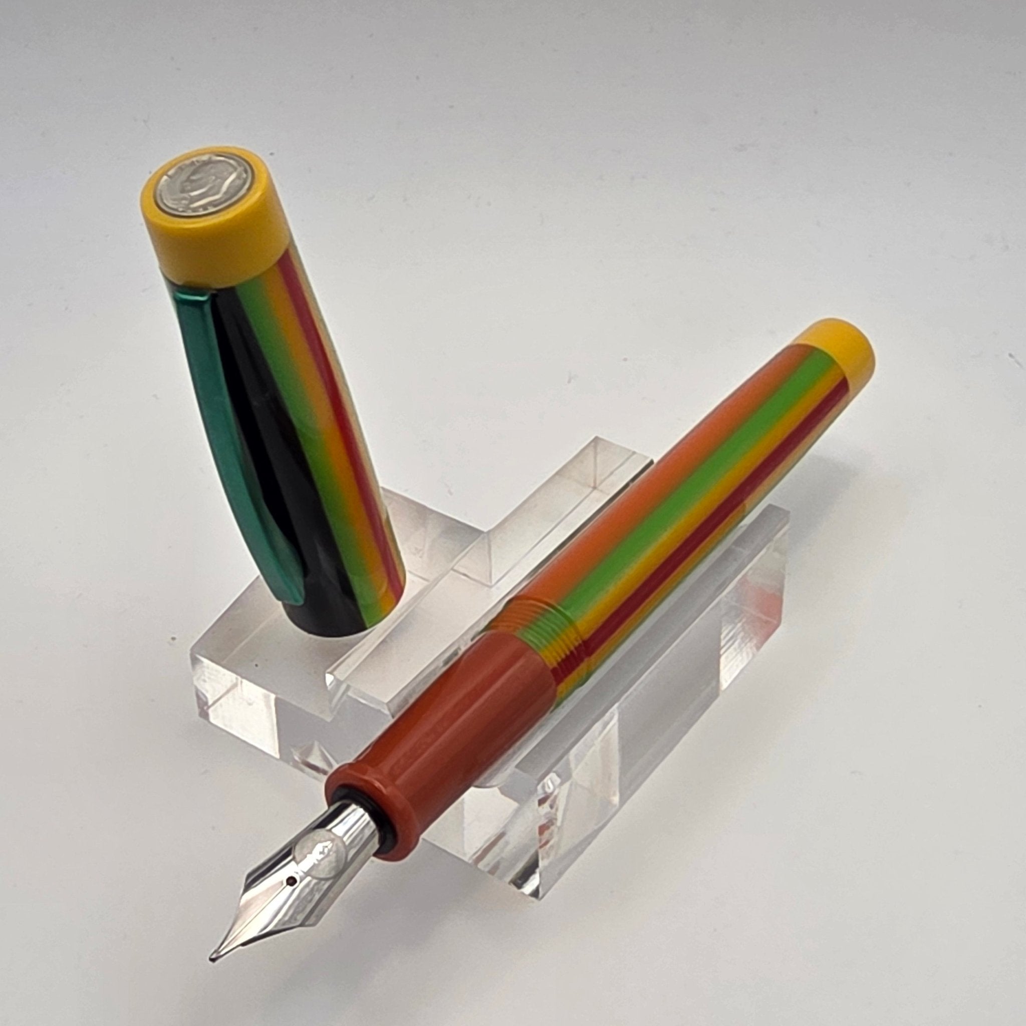 "Ribbon Candy" - IKE Fountain Pen with clip - DaveDollarCustomPens