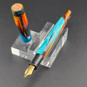 "Riptide Ember" - Fude Freedom fountain pen - DaveDollarCustomPens