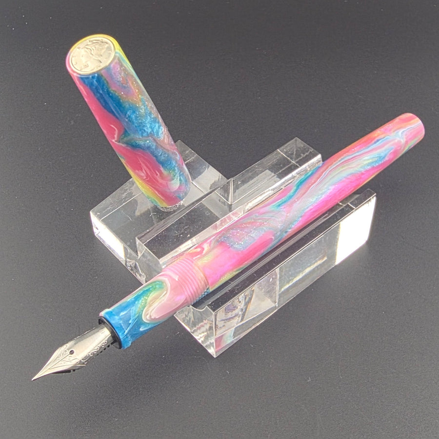 “Ryan's Summer” - Mercury Convertible Fountain Pen / Rollerball - DaveDollarCustomPens