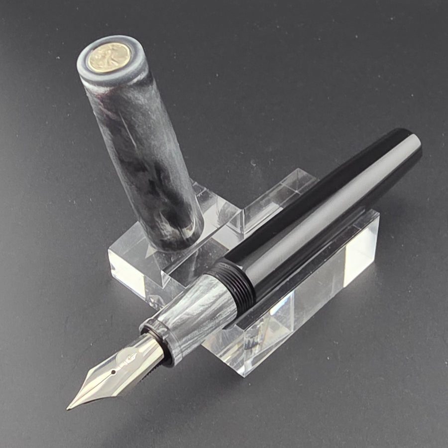 "Silver Fox" - Liberty Fountain Pen 8 Nib - DaveDollarCustomPens
