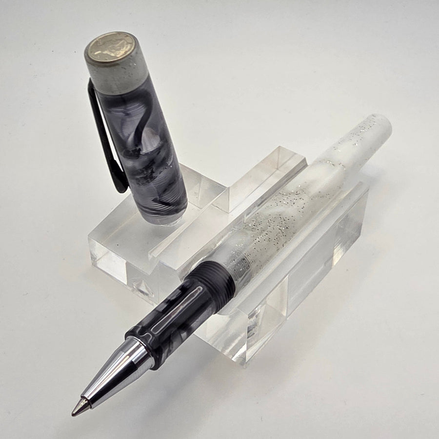 "Snowy Owl" - Mercury Convertible Fountain Pen / Rollerball with clip - DaveDollarCustomPens