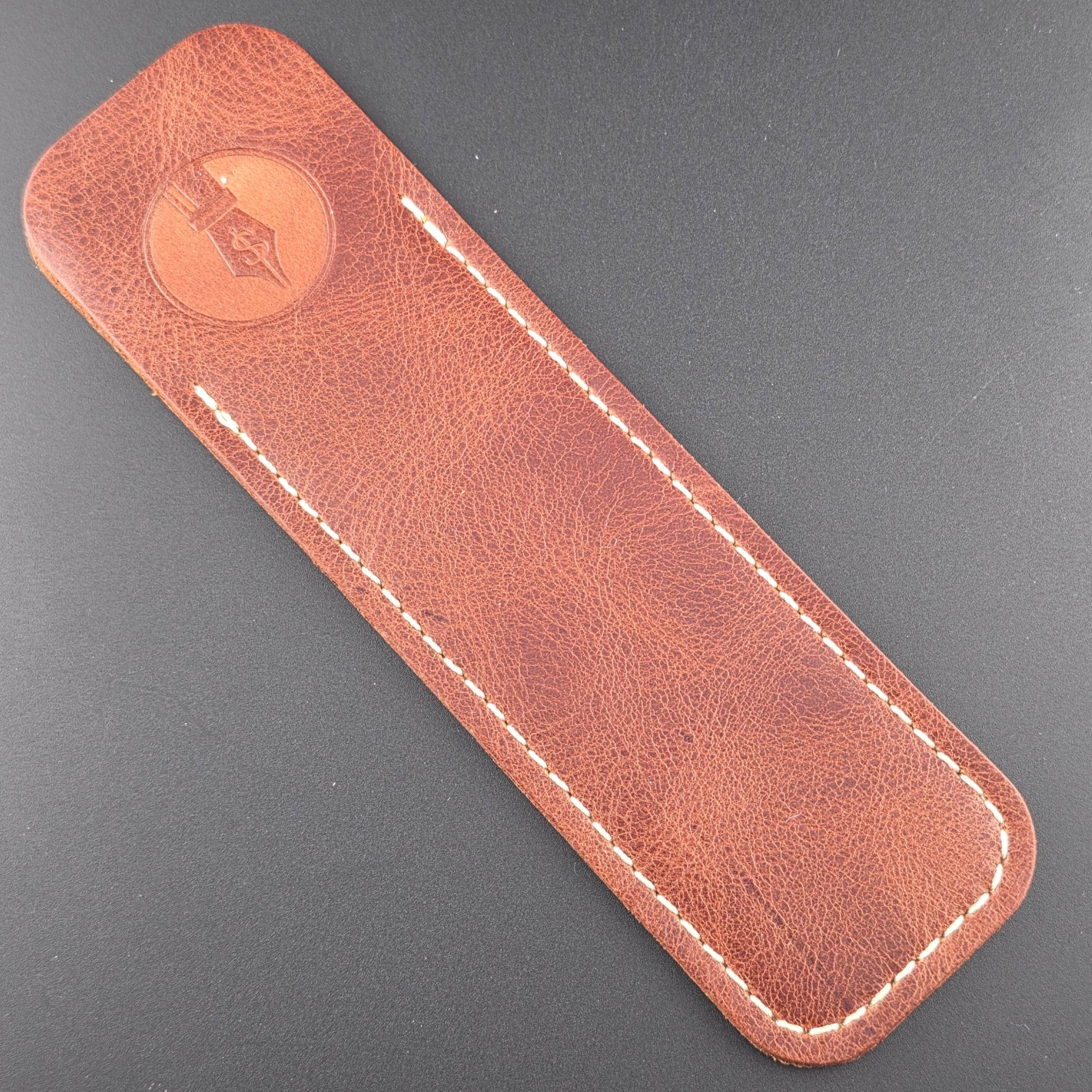 Standard Length - Cognac Leather Pen Sleeve - DaveDollarCustomPens