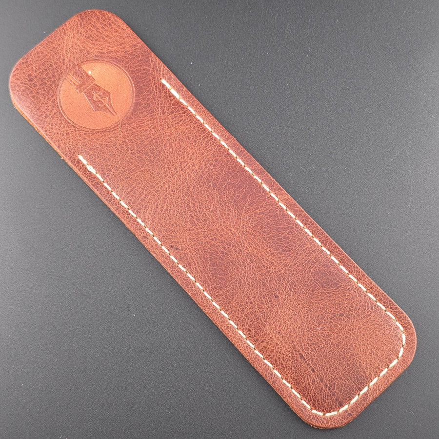 Standard Length - Cognac Leather Pen Sleeve - DaveDollarCustomPens