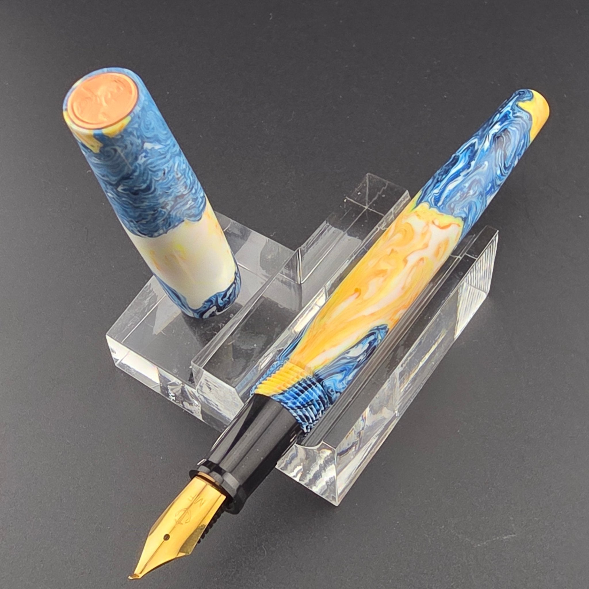 "Sun & Sky" - Freedom Convertible Fountain Pen - DaveDollarCustomPens