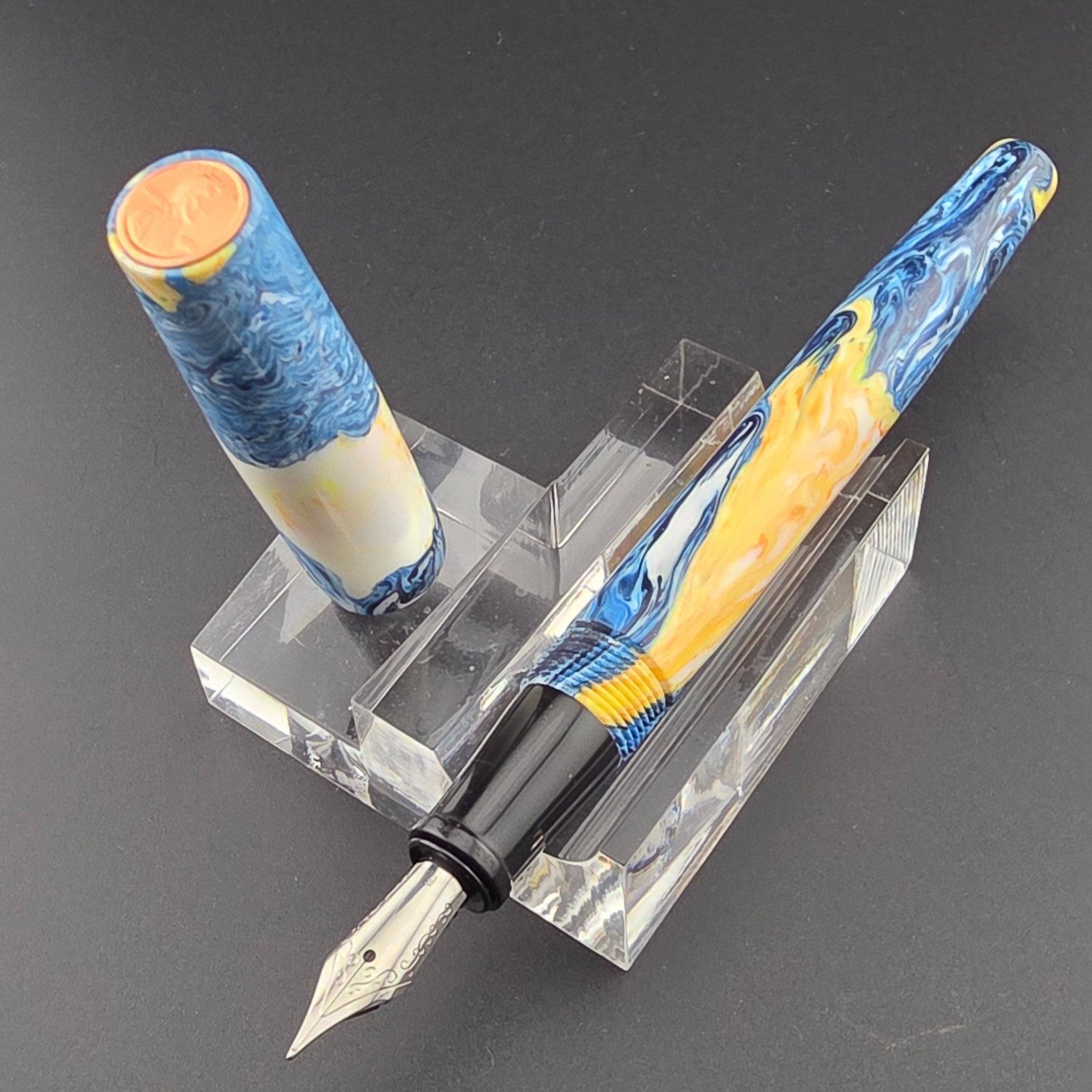 "Sun & Sky" - Freedom Convertible Fountain Pen - DaveDollarCustomPens