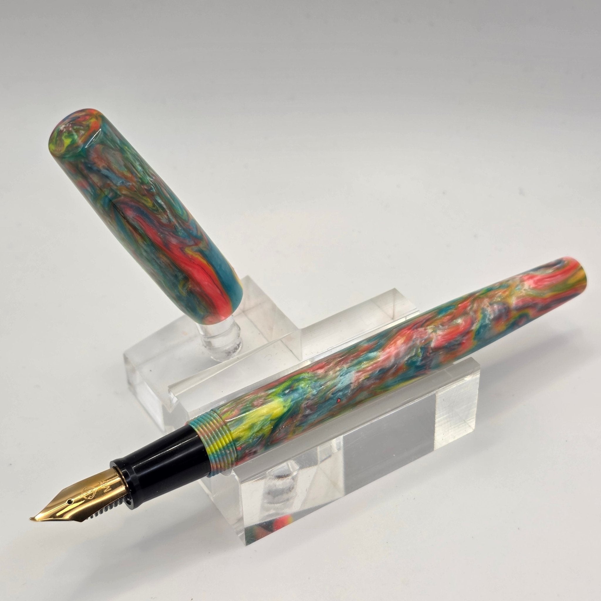 "Tye Dye" - Fude Freedom fountain pen - DaveDollarCustomPens