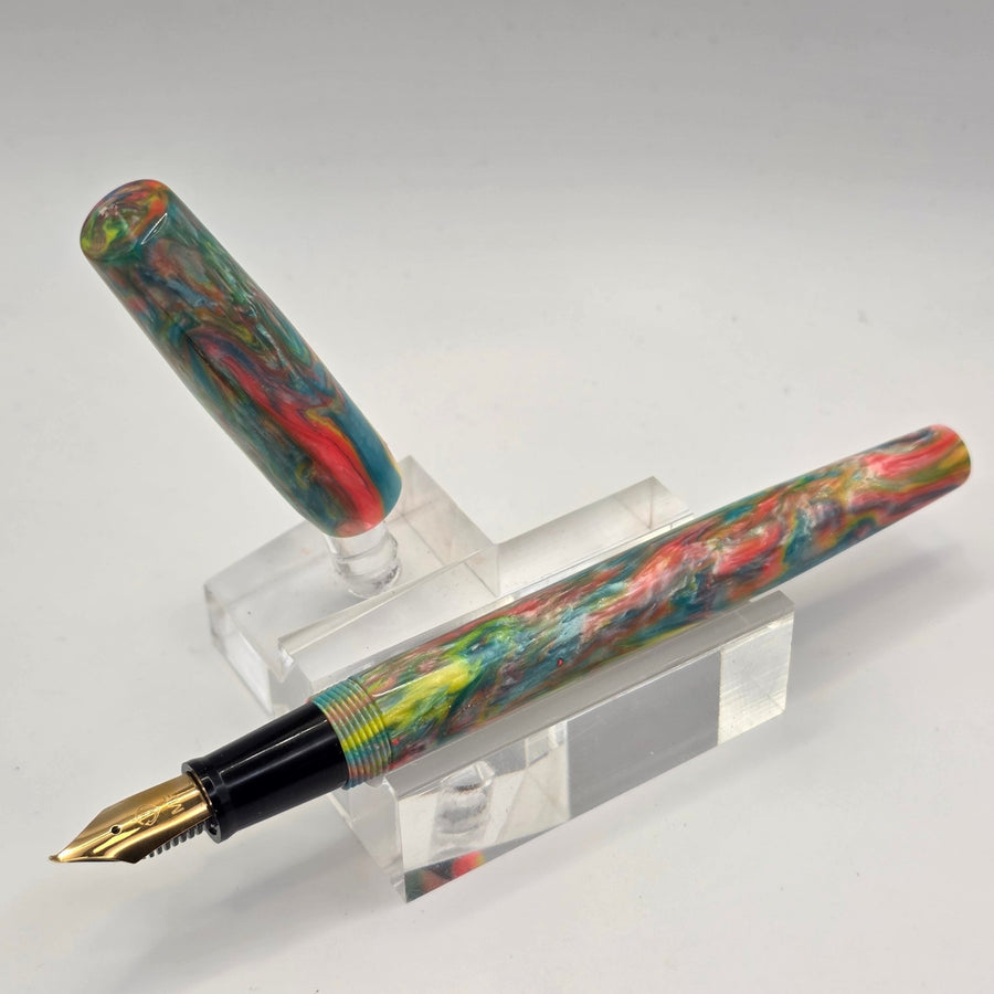 "Tye Dye" - Fude Freedom fountain pen - DaveDollarCustomPens