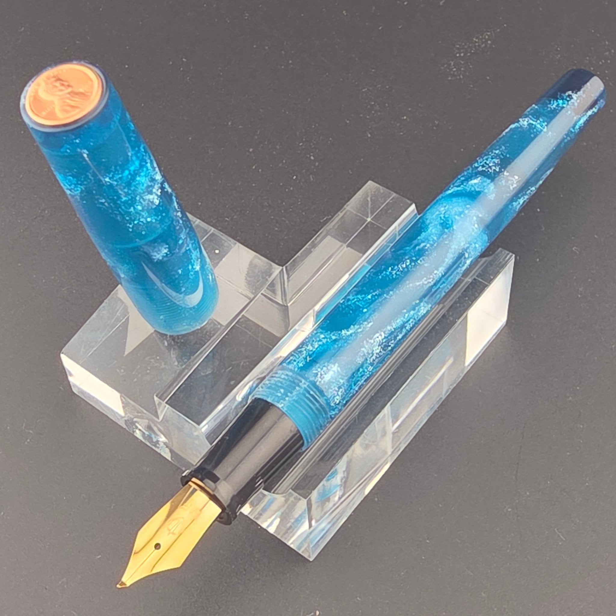 "Wahoo" - Fude Freedom fountain pen - DaveDollarCustomPens