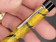 Mercury Pocket Fountain Pen - "Yellow-Jacket" and Black Ebonite with clip