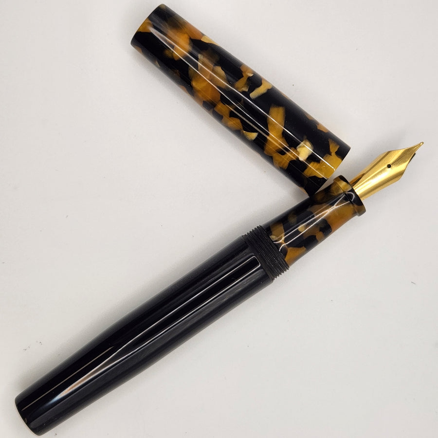 Liberty Fountain Pen - Honey Noir Cellulose Acetate and Ebonite